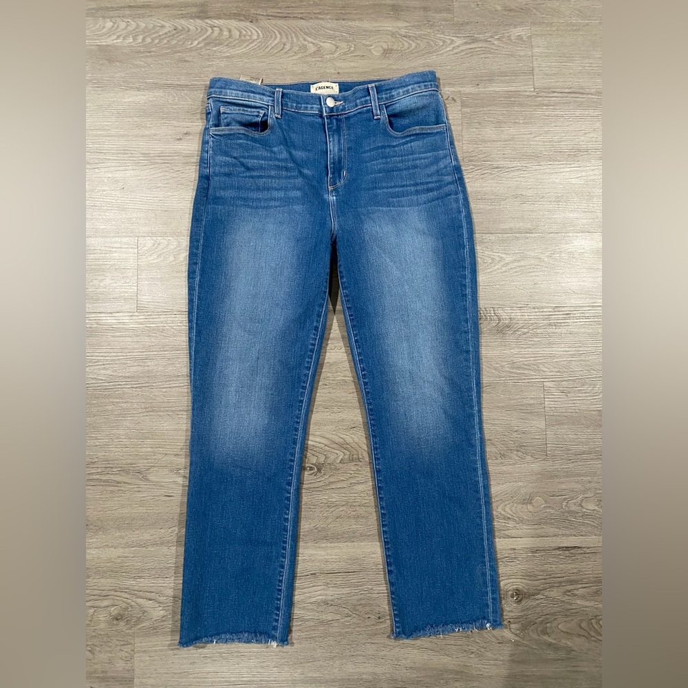 Lagence High Rise Cropped Slim Camden Classic Blue Women's Jeans
